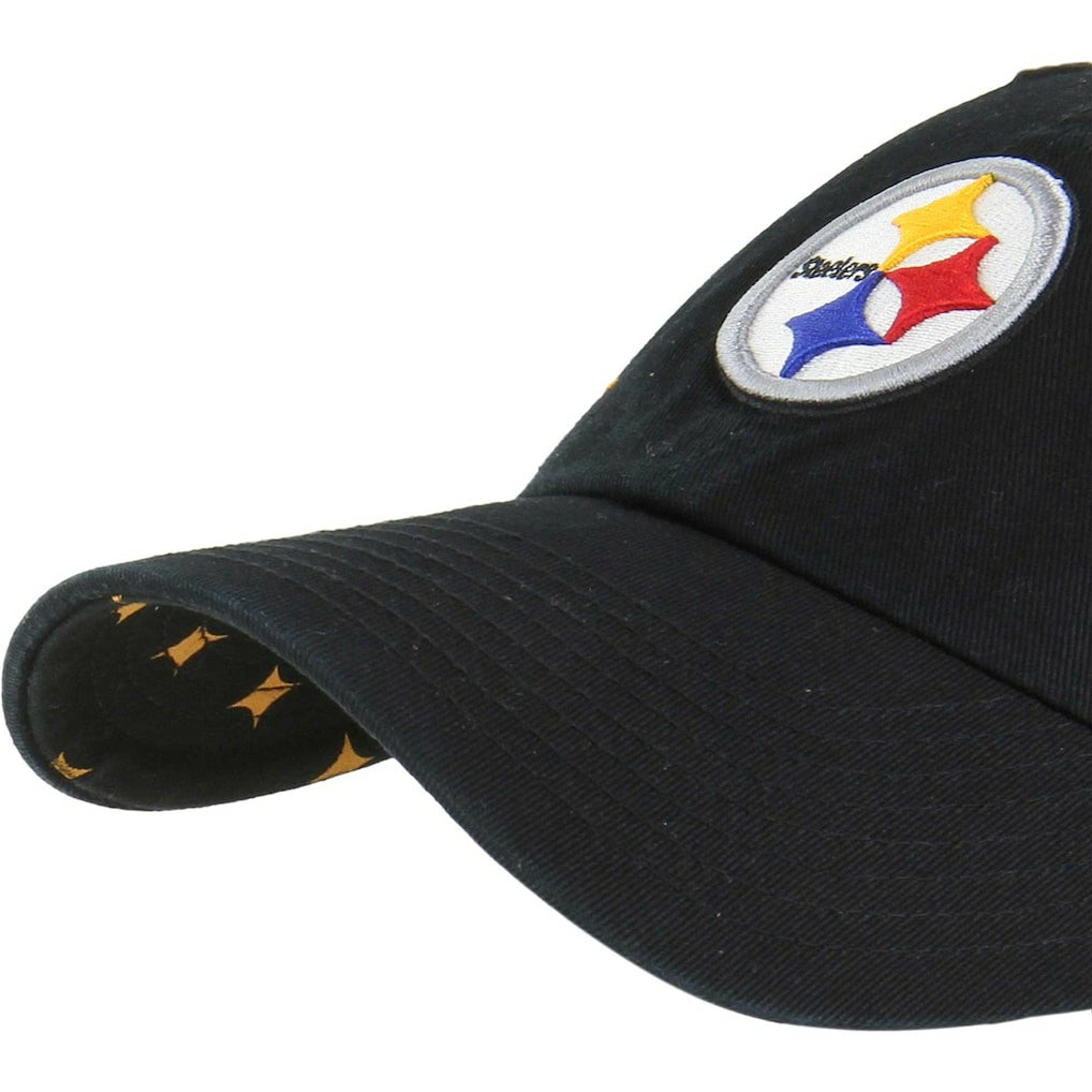 Pittsburgh Steelers '47 Women's Confetti Icon Clean Up Adjustable Hat Black - 47 brand