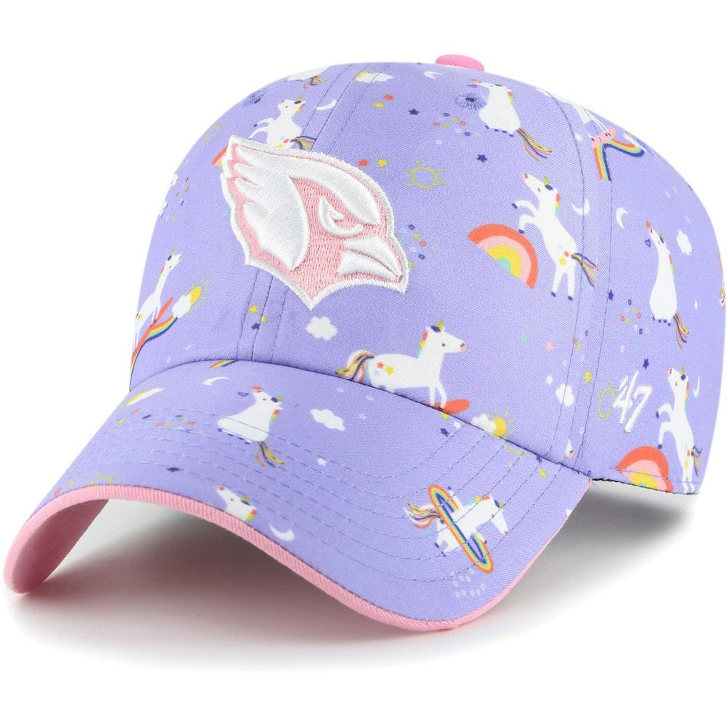 Arizona Cardinals '47 Girls Preschool Unicorn Clean Up Adjustable Hat Lavender - 47 brand