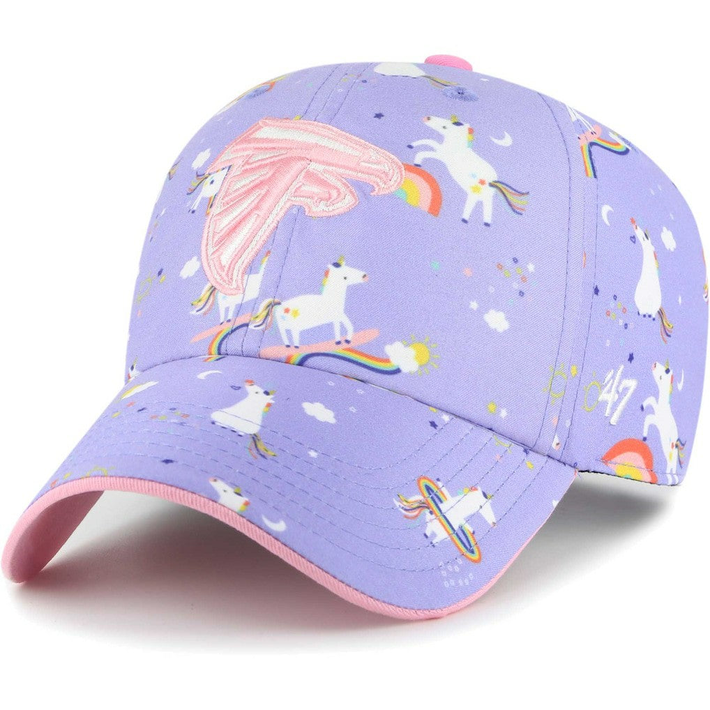 Atlanta Falcons '47 Girls Preschool Unicorn Clean Up Adjustable Hat Lavender - 47 brand