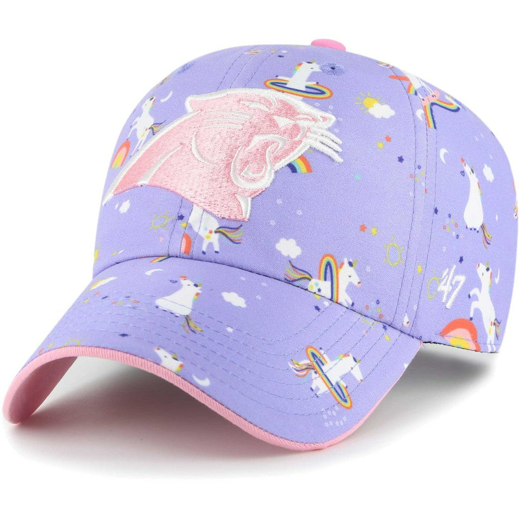 Carolina Panthers '47 Girls Preschool Unicorn Clean Up Adjustable Hat Lavender - 47 brand