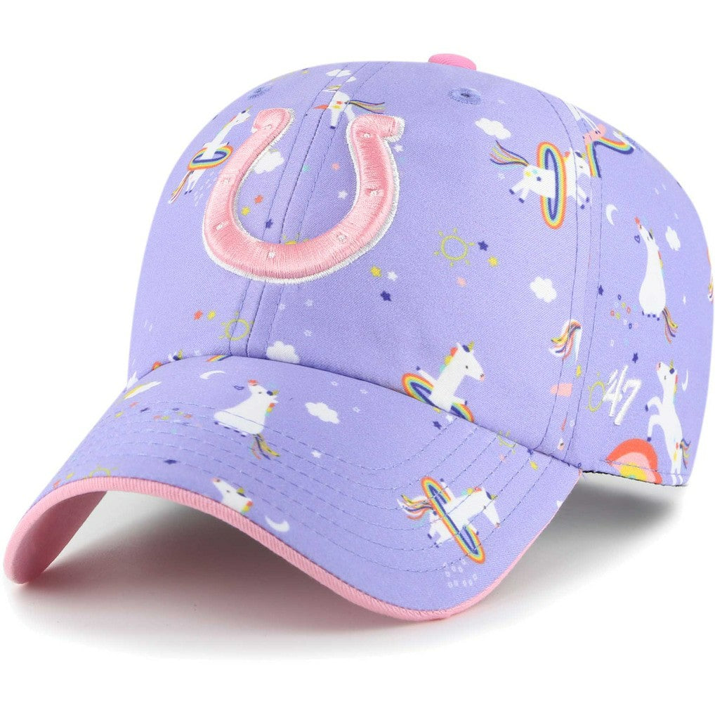 Indianapolis Colts '47 Girls Preschool Unicorn Clean Up Adjustable Hat Lavender - 47 brand