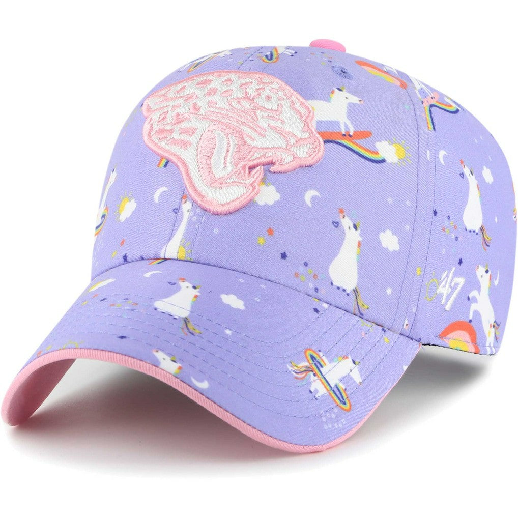 Jacksonville Jaguars '47 Girls Preschool Unicorn Clean Up Adjustable Hat Lavender - 47 brand