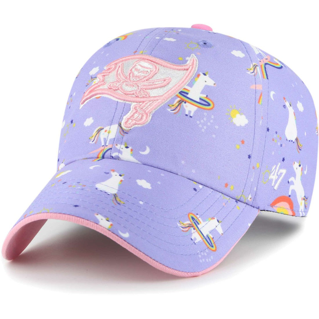 Tampa Bay Buccaneers '47 Girls Preschool Unicorn Clean Up Adjustable Hat Lavender - 47 brand