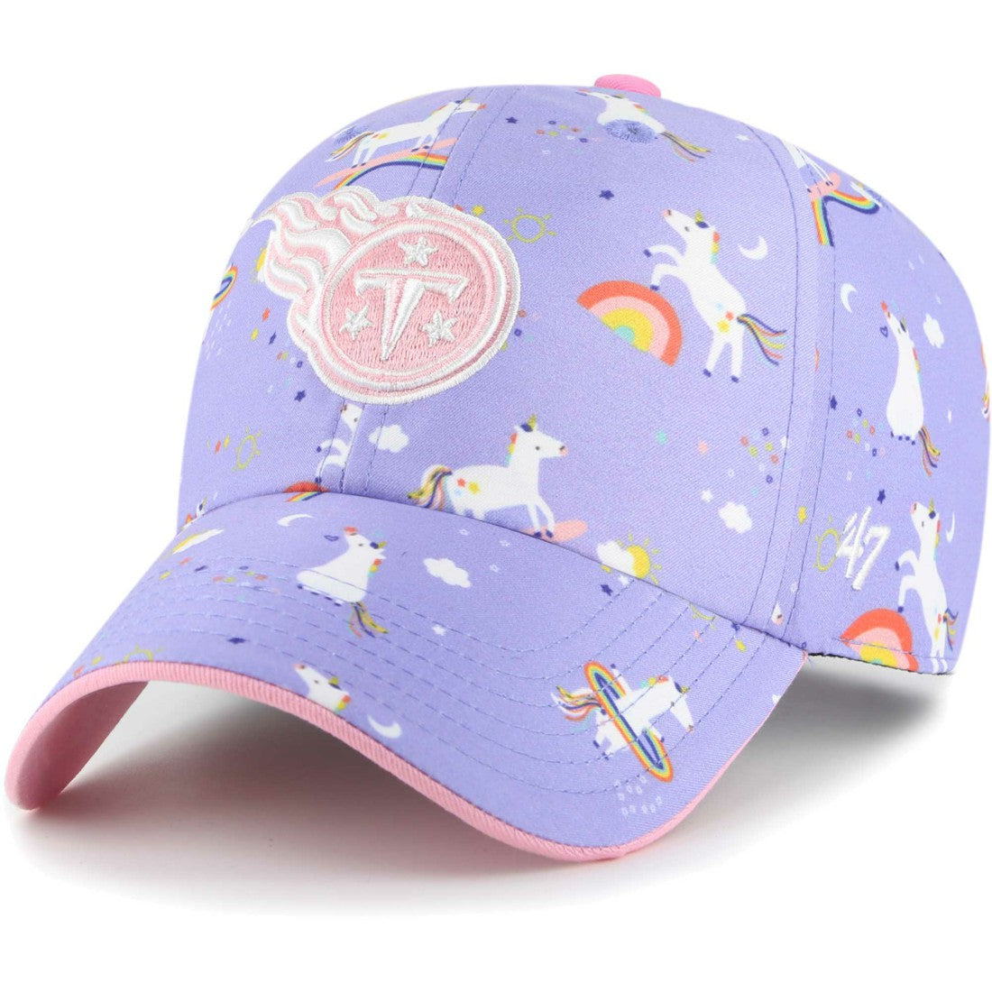 Tennessee Titans '47 Girls Preschool Unicorn Clean Up Adjustable Hat Lavender - 47 brand