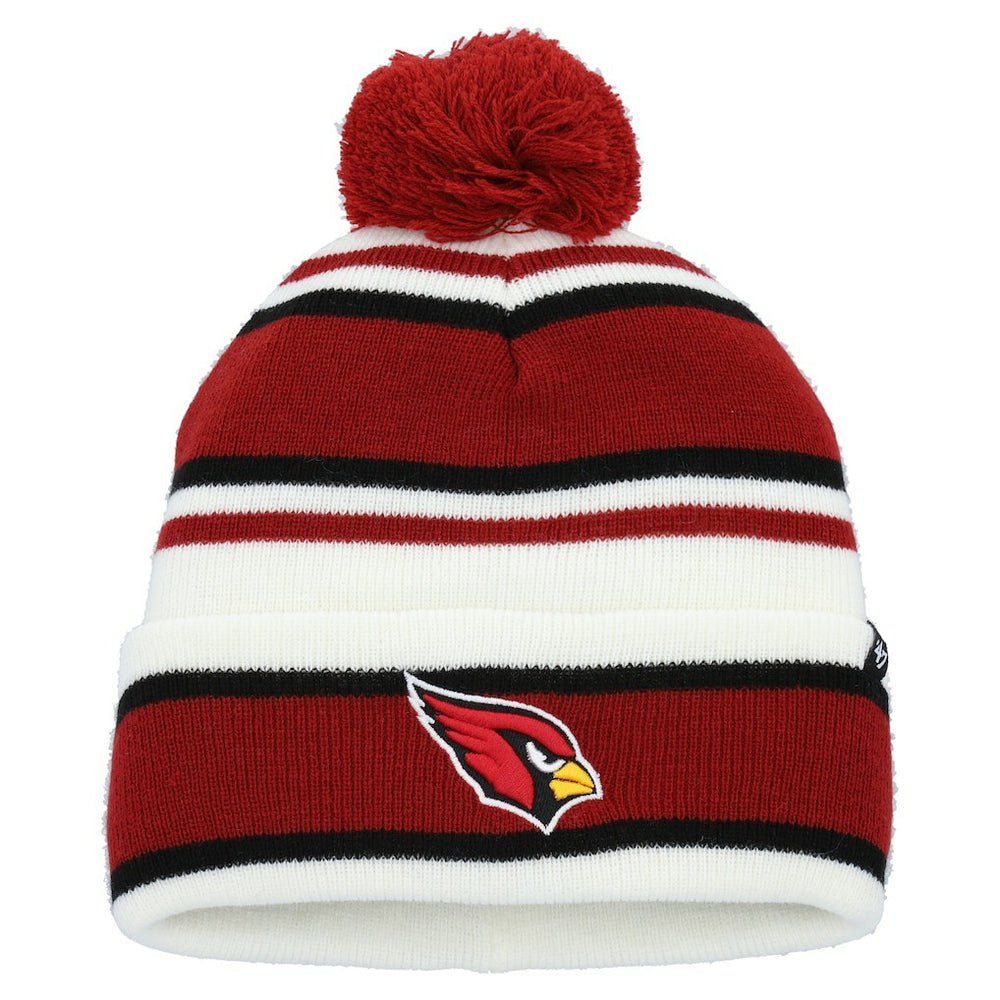 Arizona Cardinals '47 Youth Stripling Cuffed Knit Hat with Pom White - 47 brand