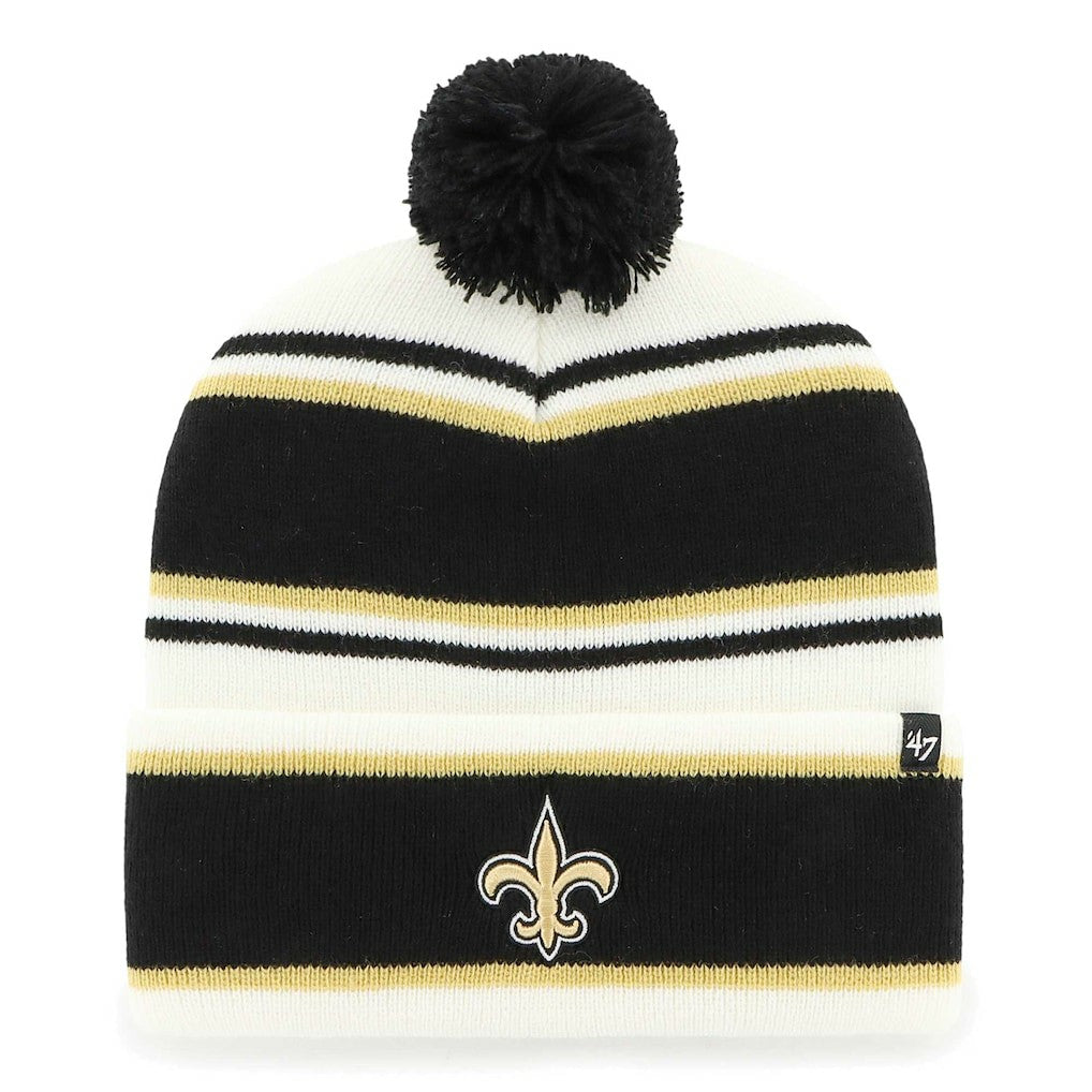 New Orleans Saints '47 Youth Stripling Cuffed Knit Hat with Pom White - 47 brand