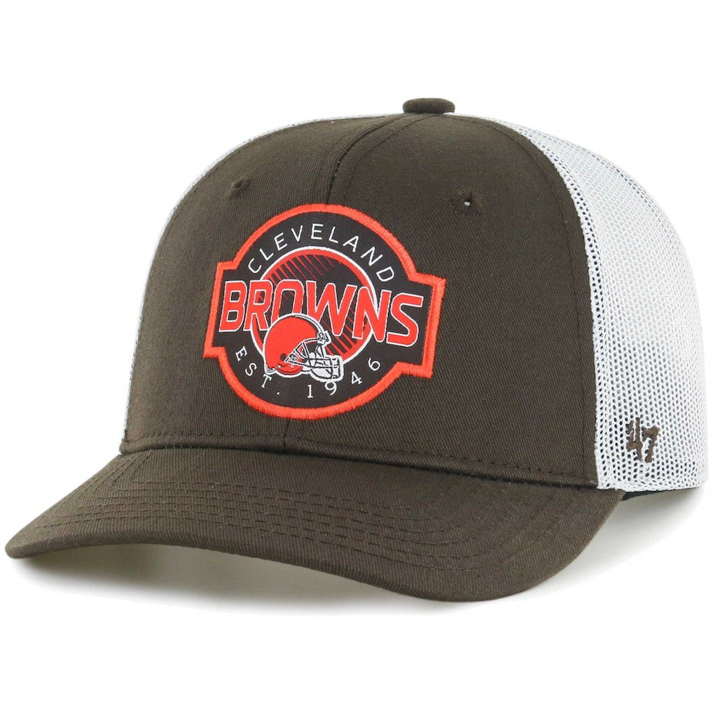 Cleveland Browns '47 Youth Scramble Adjustable Trucker Hat Brown/White - 47 brand