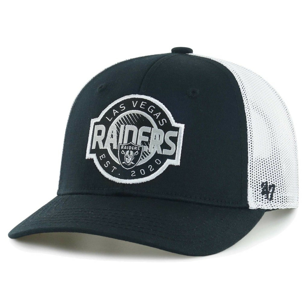 Las Vegas Raiders '47 Youth Scramble Adjustable Trucker Hat Black/White - 47 brand
