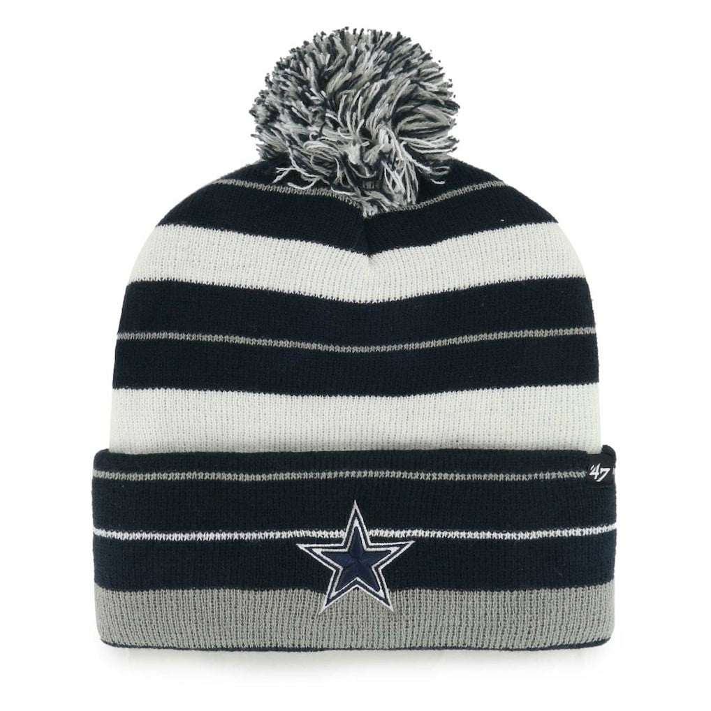 Dallas Cowboys '47 Powerline Cuffed Knit Hat with Pom Navy - 47 brand