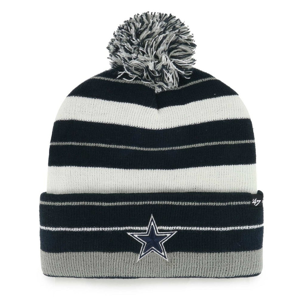 Dallas Cowboys '47 Powerline Cuffed Knit Hat with Pom Navy - 47 brand