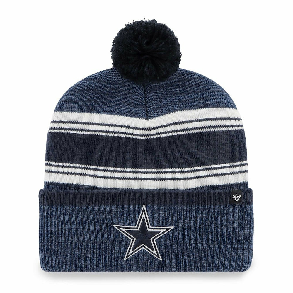 Dallas Cowboys '47 Fadeout Cuffed Knit Hat with Pom Navy - 47 brand