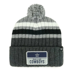 Dallas Cowboys '47 Stack Cuffed Knit Hat with Pom Gray - 47 brand