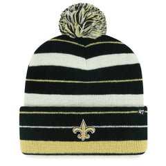 New Orleans Saints '47 Powerline Cuffed Knit Hat with Pom Black - 47 brand