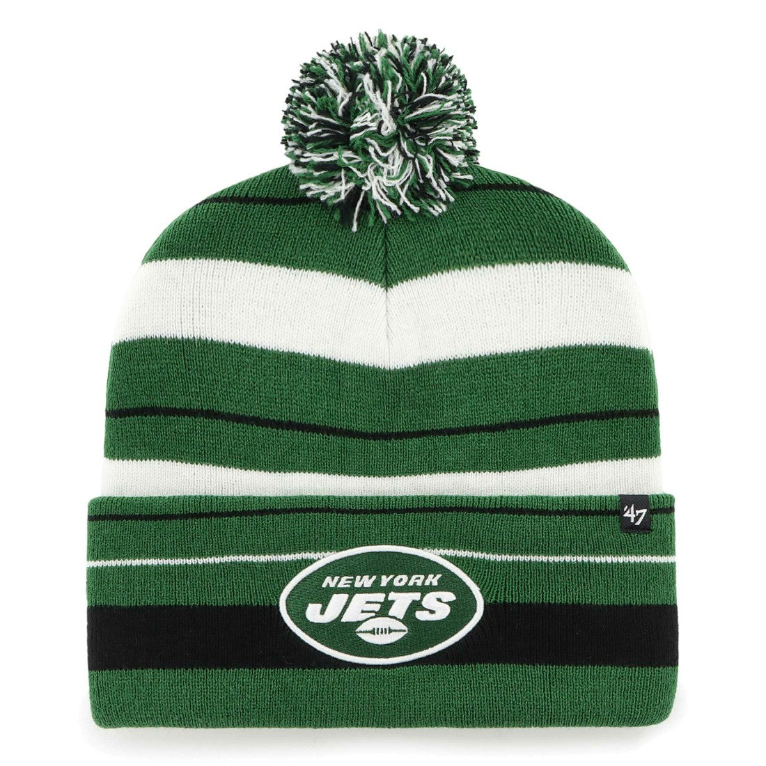New York Jets '47 Powerline Cuffed Knit Hat with Pom Green - 47 brand