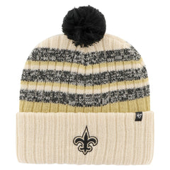 New Orleans Saints '47 Tavern Cuffed Knit Hat with Pom Natural - 47 brand