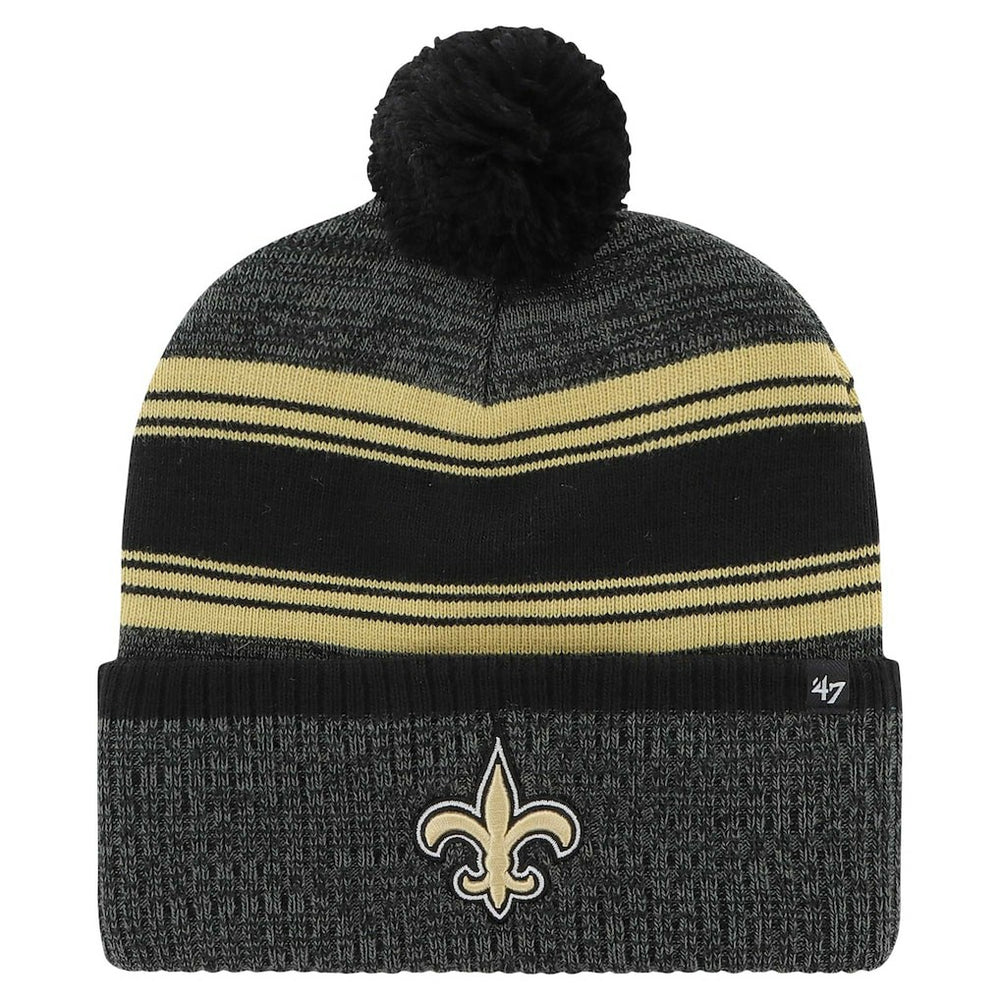 New Orleans Saints '47 Fadeout Cuffed Knit Hat with Pom Black - 47 brand