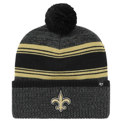 New Orleans Saints '47 Fadeout Cuffed Knit Hat with Pom Black - 47 brand