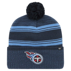 Tennessee Titans '47 Fadeout Cuffed Knit Hat with Pom Navy - 47 brand