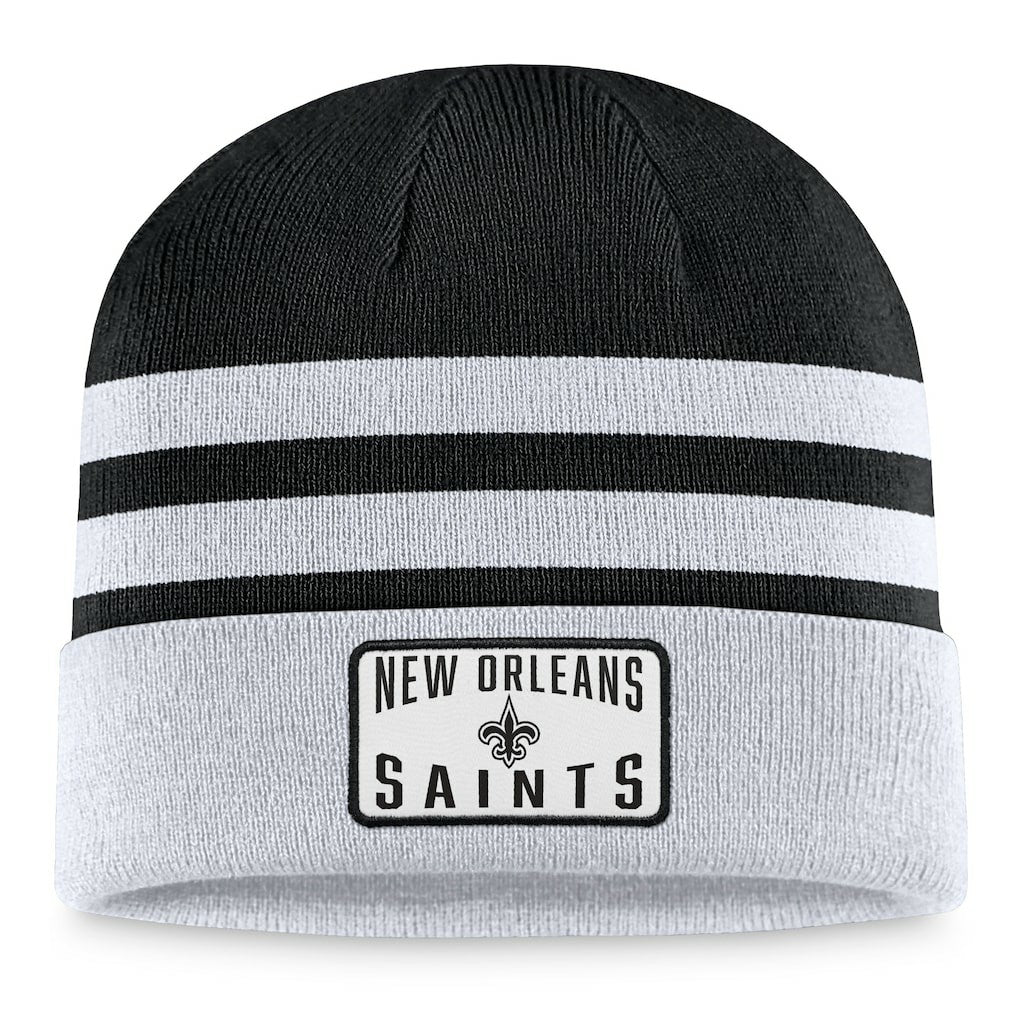 New Orleans Saints Logo Cuffed Knit Hat Heather Gray - Fanatics