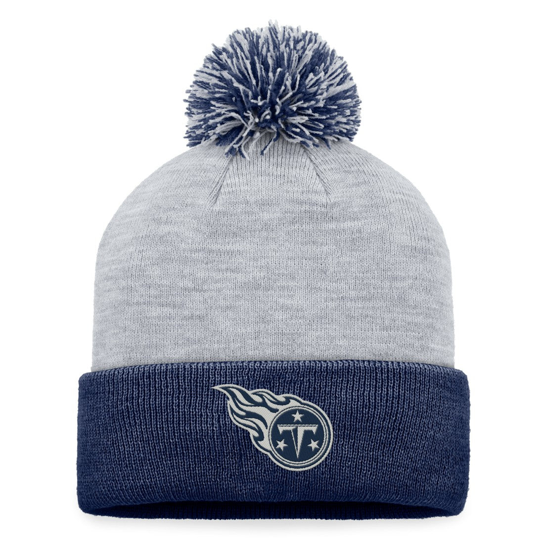 Tennessee Titans Women's Cuffed Knit Hat with Pom Gray - Fanatics