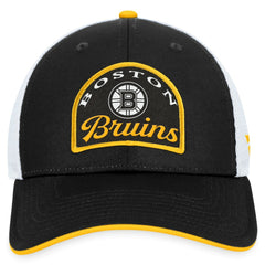 Boston Bruins Fanatics Fundamental Adjustable Hat Black/White