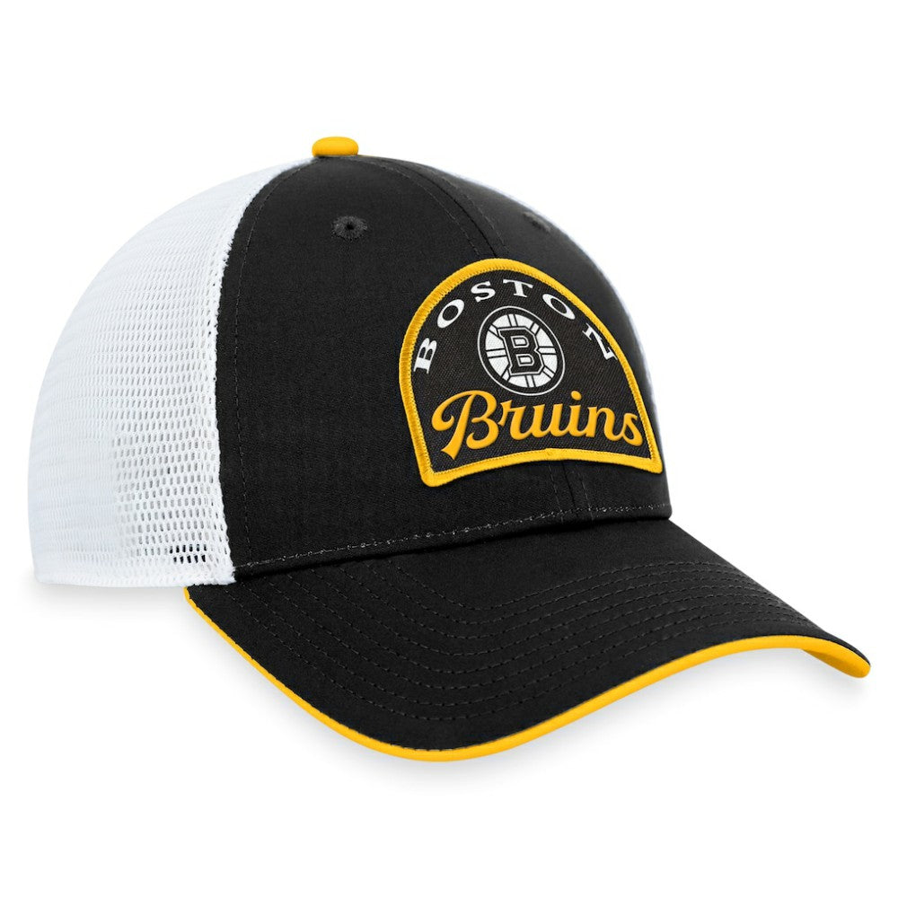 Boston Bruins Fanatics Fundamental Adjustable Hat Black/White