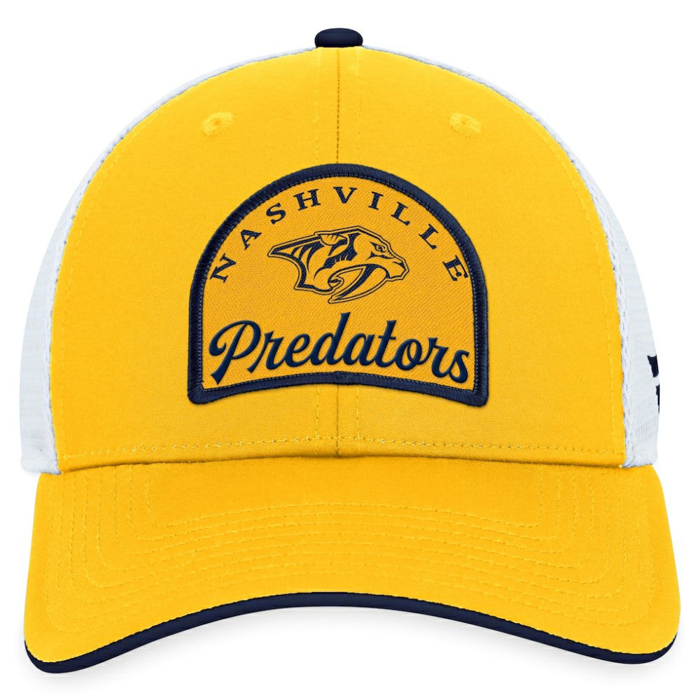Nashville Predators - Fanatics Fundamental Adjustable Hat Gold/White