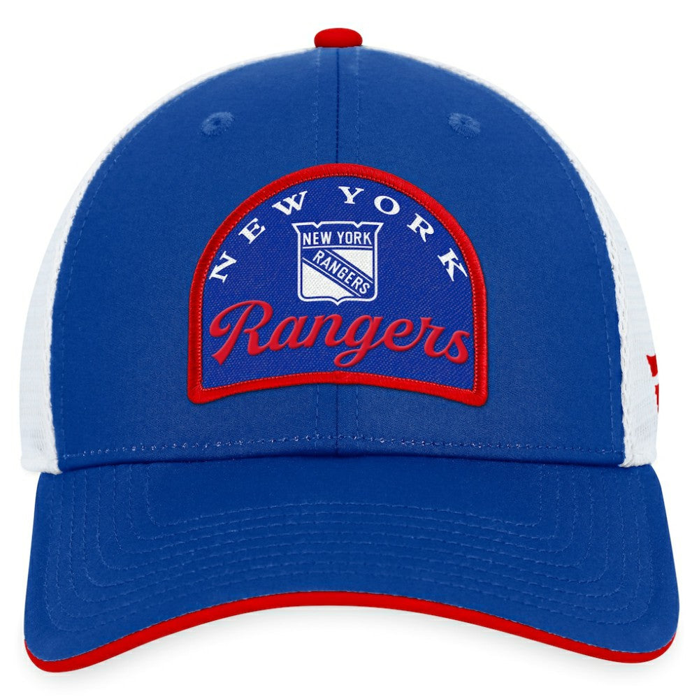 New York Rangers Fanatics Fundamental Adjustable Hat Blue/White