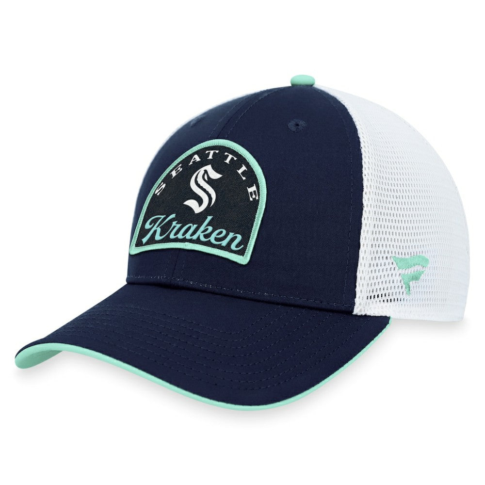 Seattle Kraken Fanatics Fundamental Adjustable Hat Deep Sea Blue/White