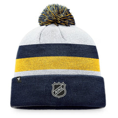 St. Louis Blues - Fanatics Fundamental Cuffed Knit Hat with Pom Navy/Gold
