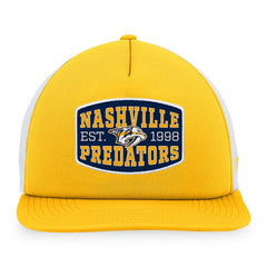 Nashville Predators - Fanatics Foam Front Patch Trucker Snapback Hat Gold/White