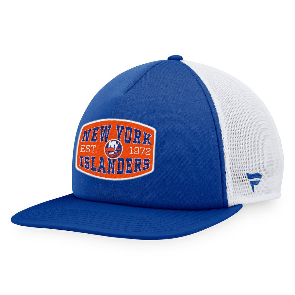 New York Islanders - Fanatics Foam Front Patch Trucker Snapback Hat Royal/White