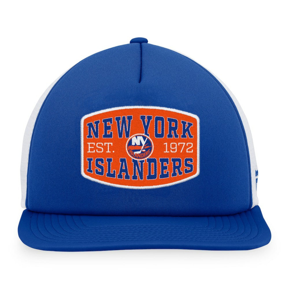 New York Islanders - Fanatics Foam Front Patch Trucker Snapback Hat Royal/White
