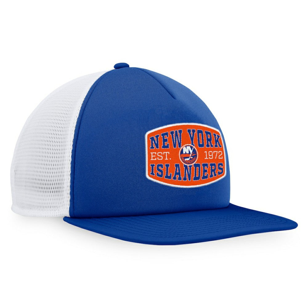 New York Islanders - Fanatics Foam Front Patch Trucker Snapback Hat Royal/White