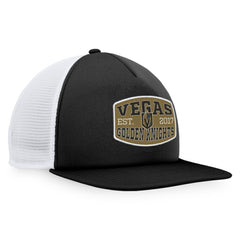 Vegas Golden Knights Fanatics Foam Front Patch Trucker Snapback Hat Black/White