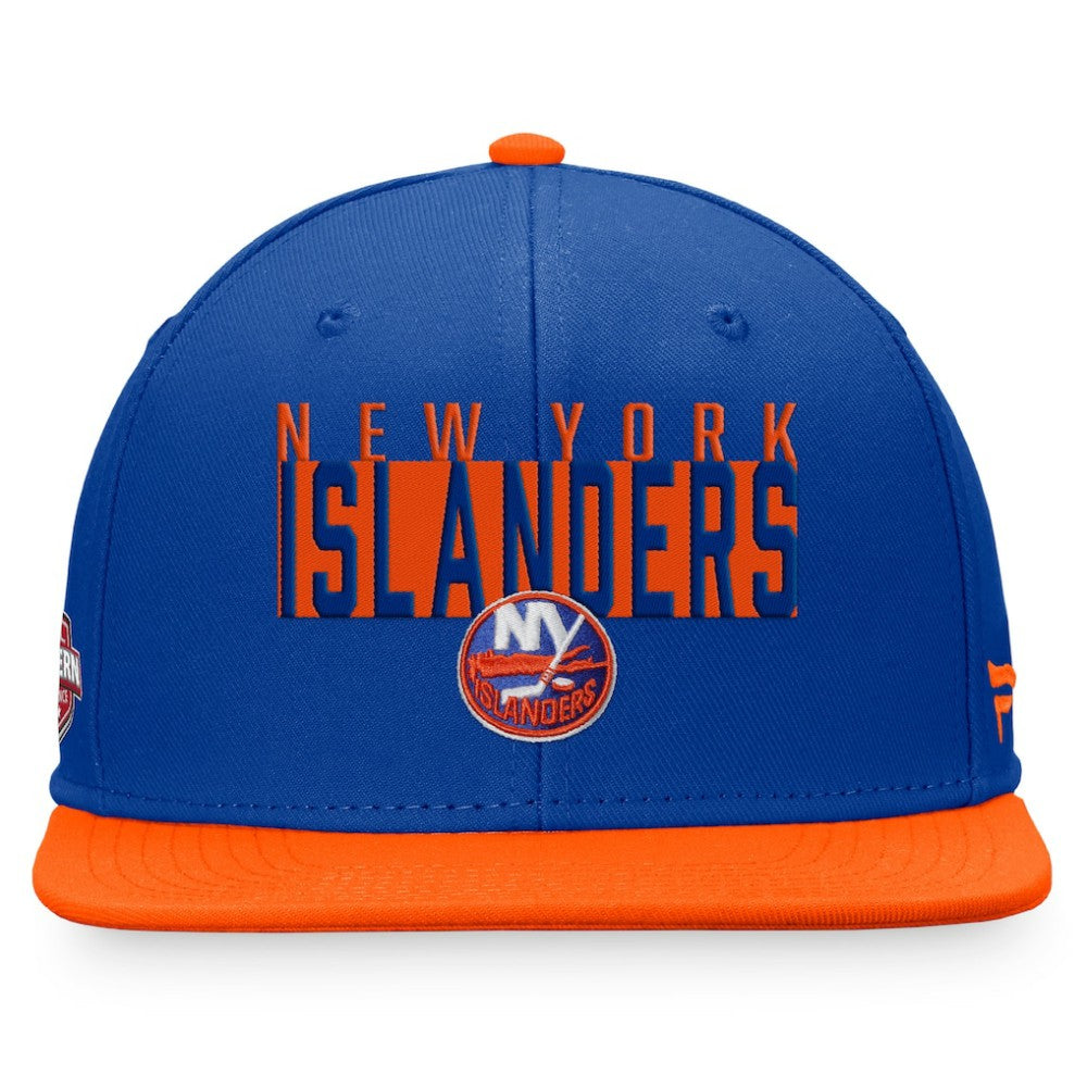New York Islanders - Fanatics Fundamental Colorblocked Snapback Hat Royal/Orange