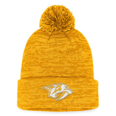 Nashville Predators - Fanatics Fundamental Cuffed Knit Hat with Pom Gold