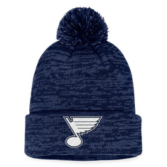 St. Louis Blues - Fanatics Fundamental Cuffed Knit Hat with Pom Navy