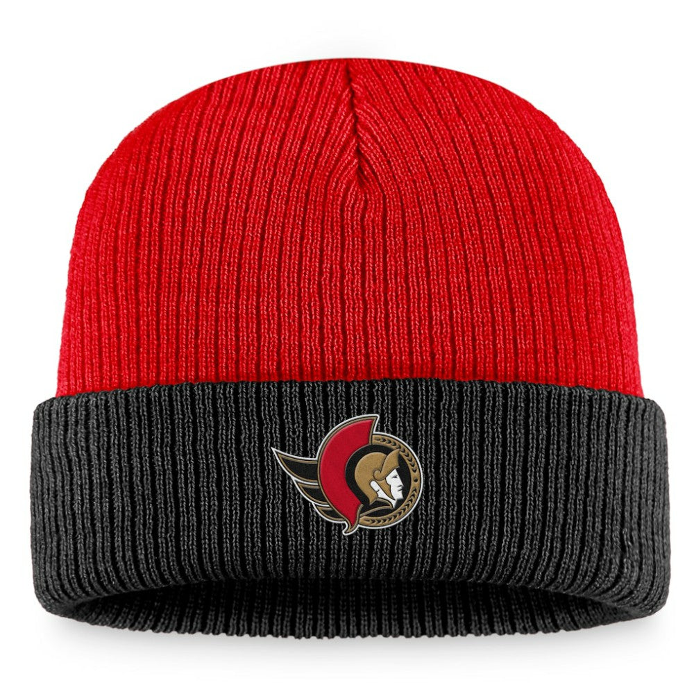 Ottawa Senators - Fanatics Heritage Vintage Cuffed Knit Hat Red/Black