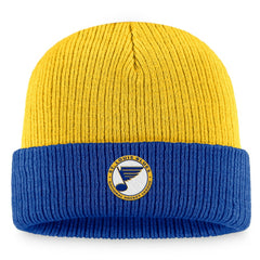 St. Louis Blues - Fanatics Heritage Vintage Cuffed Knit Hat Gold/Blue