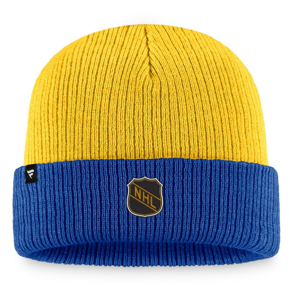St. Louis Blues - Fanatics Heritage Vintage Cuffed Knit Hat Gold/Blue