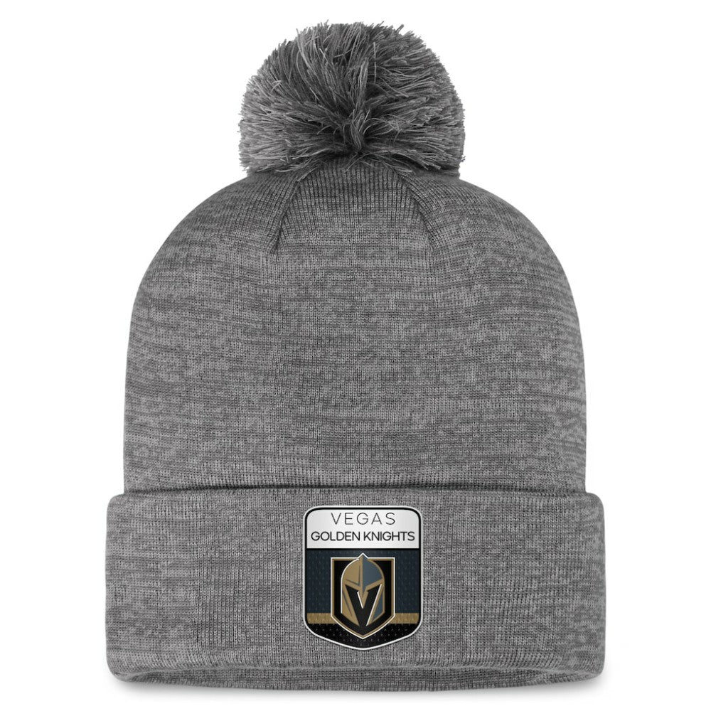 Vegas Golden Knights Fanatics Authentic Pro Home Ice Cuffed Knit Hat with Pom Gray