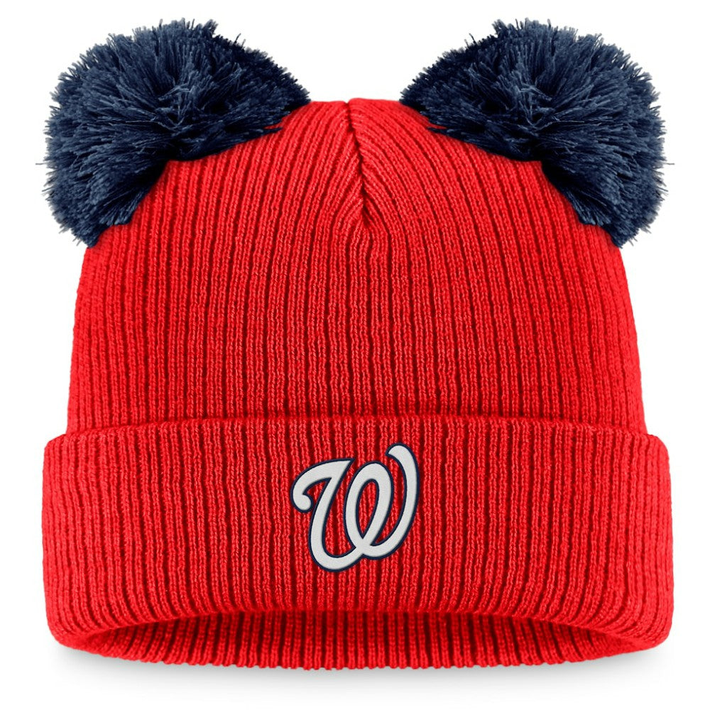 Washington Nationals Fanatics Women's Double Pom Cuffed Knit Hat discount