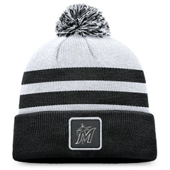 Miami Marlins Fanatics Cuffed Knit Hat with Pom for sale