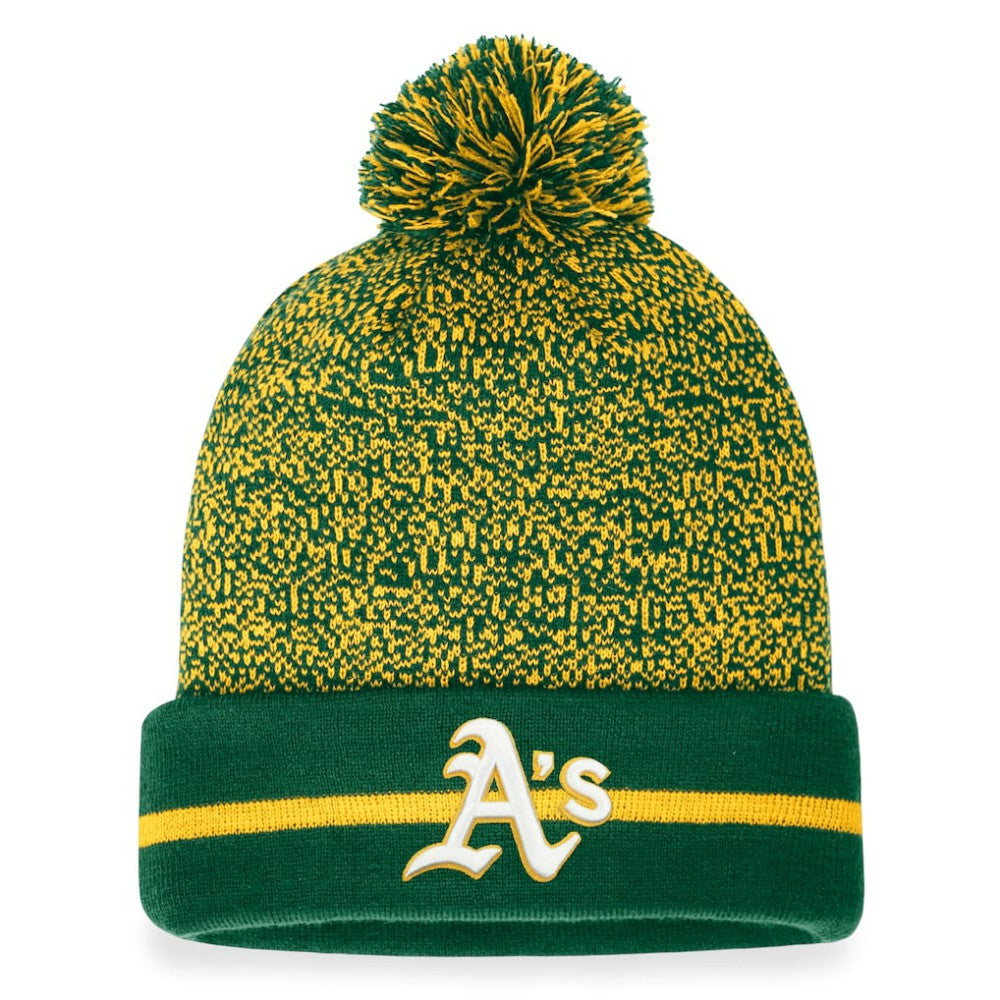 Athletics Fanatics Space-Dye Cuffed Knit Hat with Pom On Sale