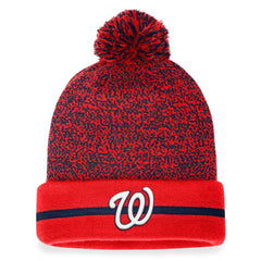 Washington Nationals Fanatics Space-Dye Cuffed Knit Hat with Pom discount
