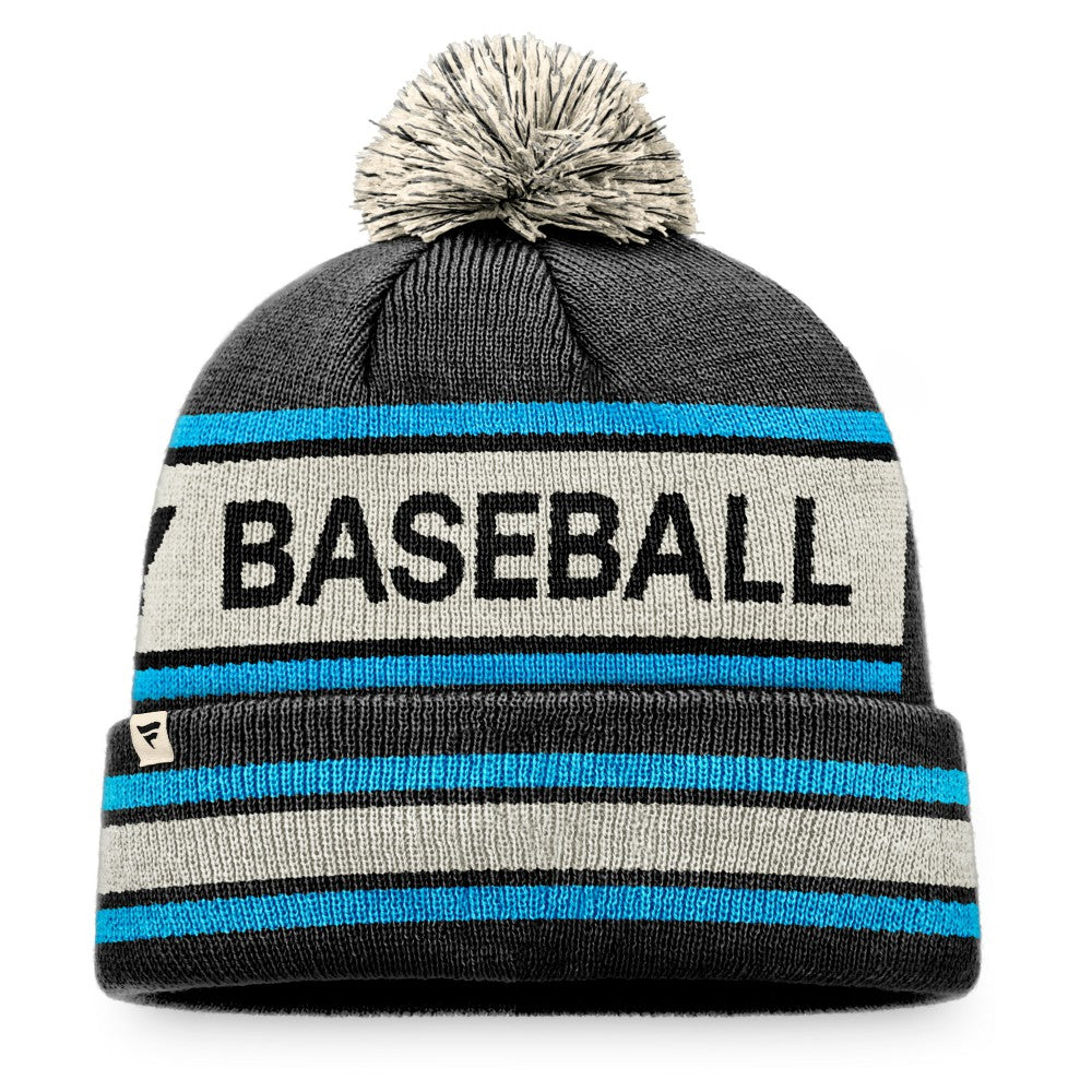 Miami Marlins Fanatics Hometown Slogan Cuffed Knit Hat with Pom On Sale