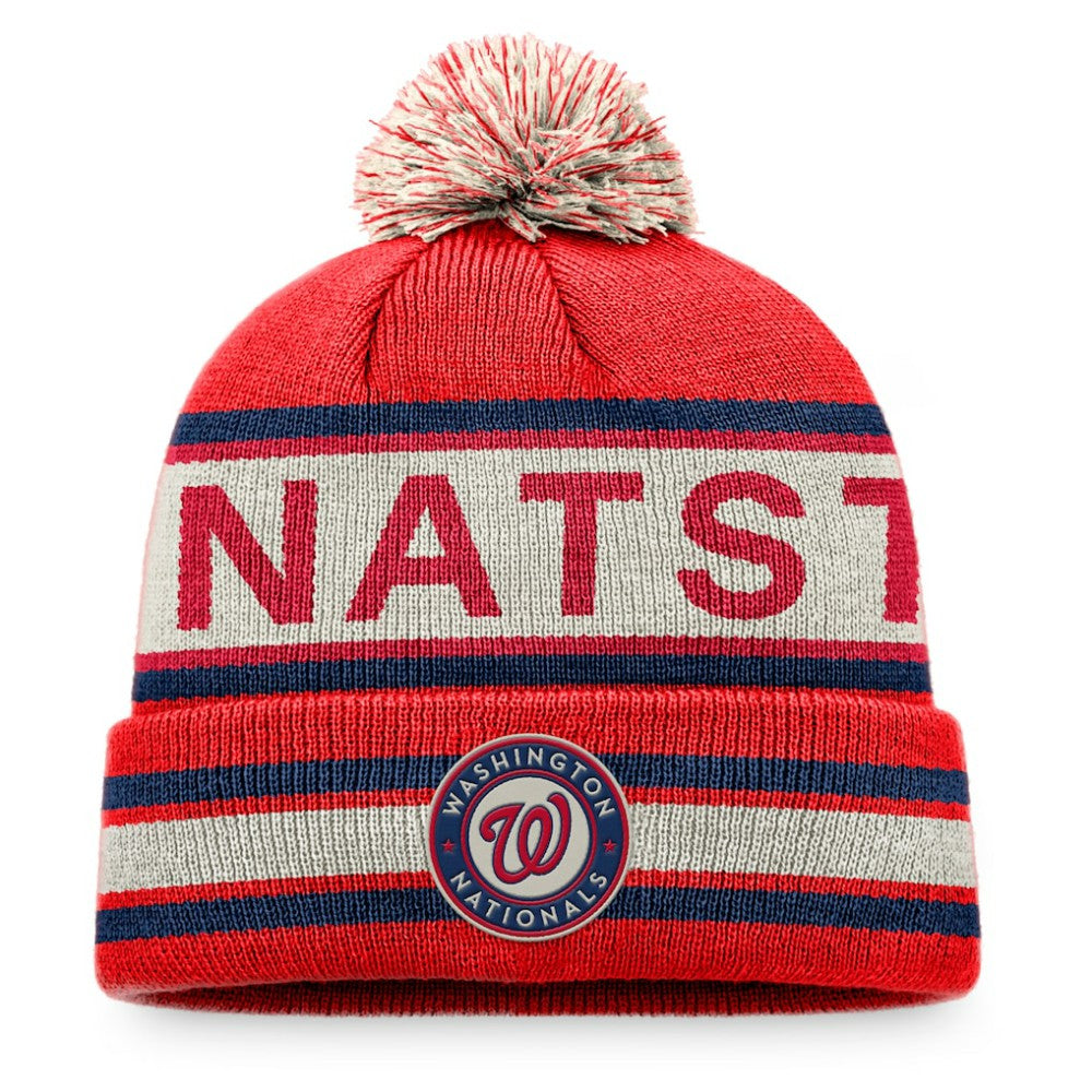 Washington Nationals Fanatics Hometown Slogan Cuffed Knit Hat with Pom Lifestyle