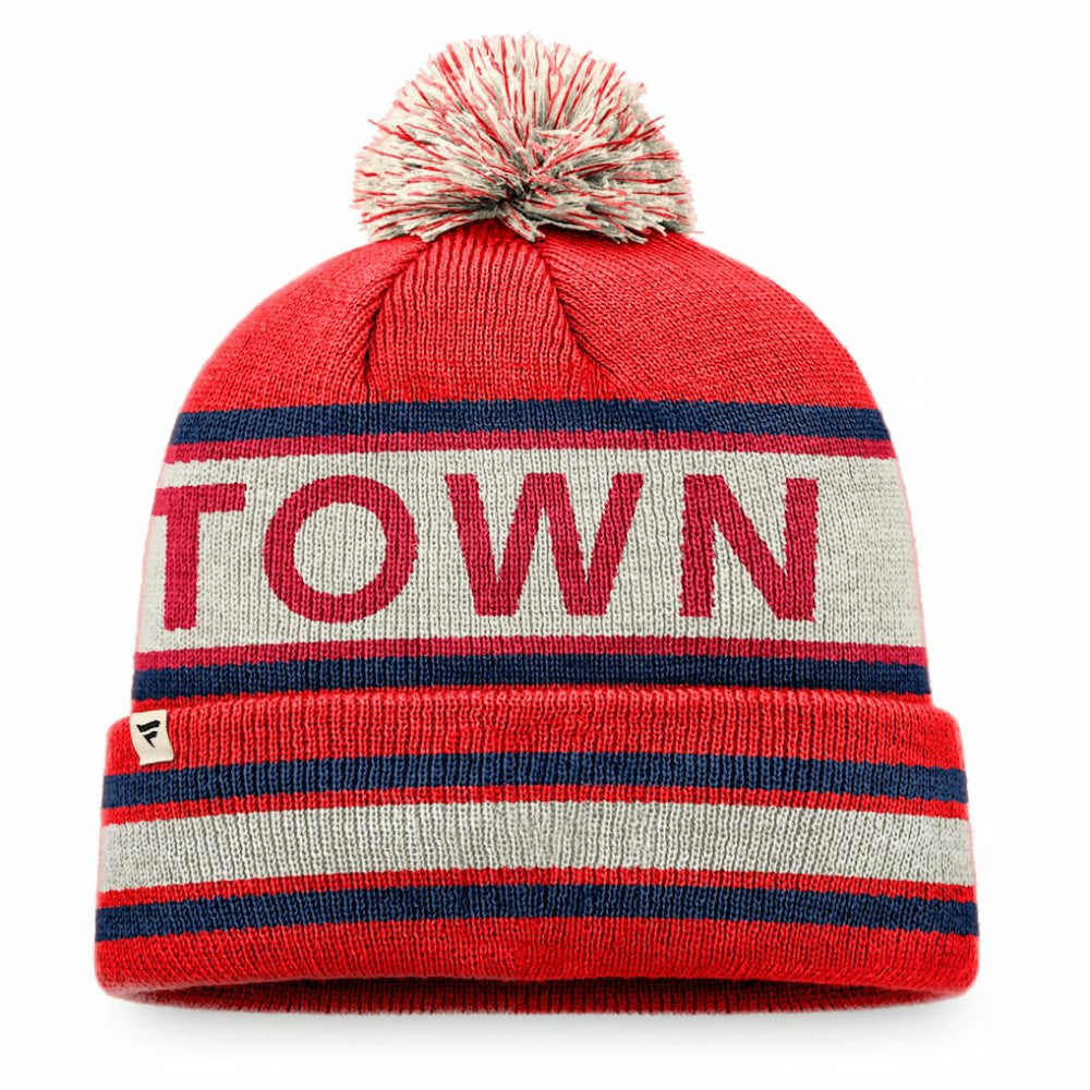 Washington Nationals Fanatics Hometown Slogan Cuffed Knit Hat with Pom Lifestyle