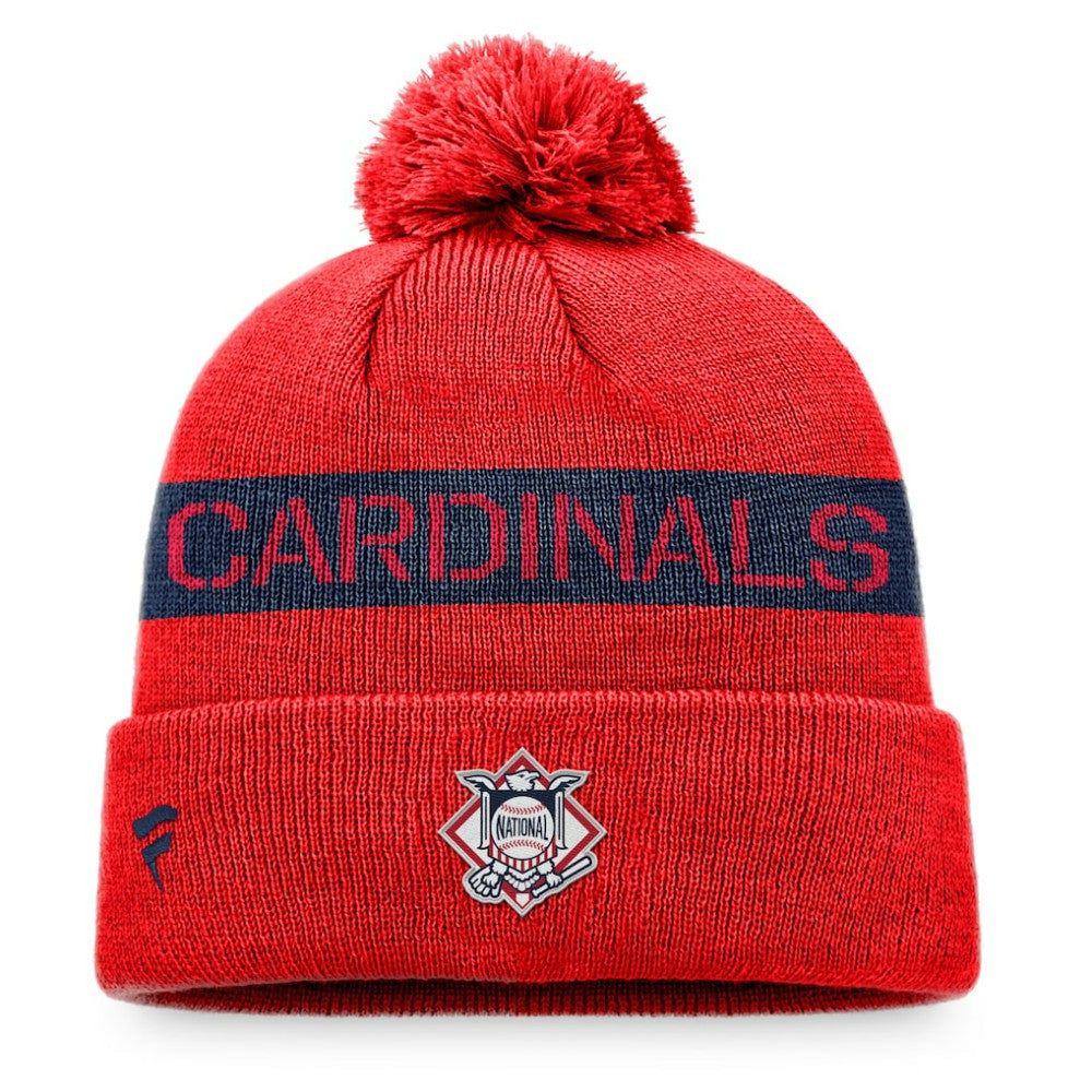 St. Louis Cardinals Fanatics League Logo Cuffed Knit Hat with Pom Clearance
